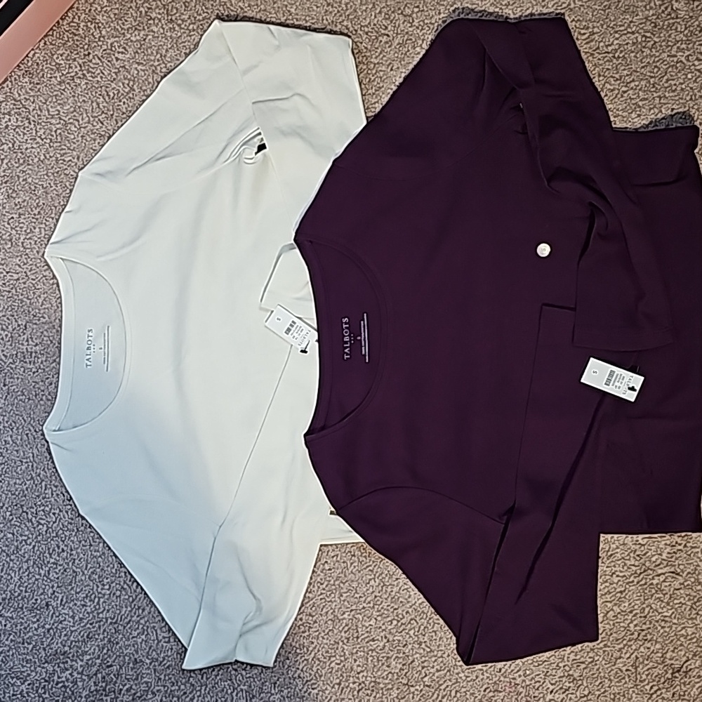 Set of 2 NWT Talbot's long sleeve tees